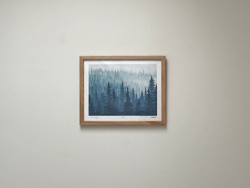 Cloudy Pass print framed