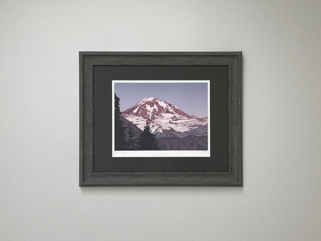 Framed Eagle's Roost print displayed on the wall