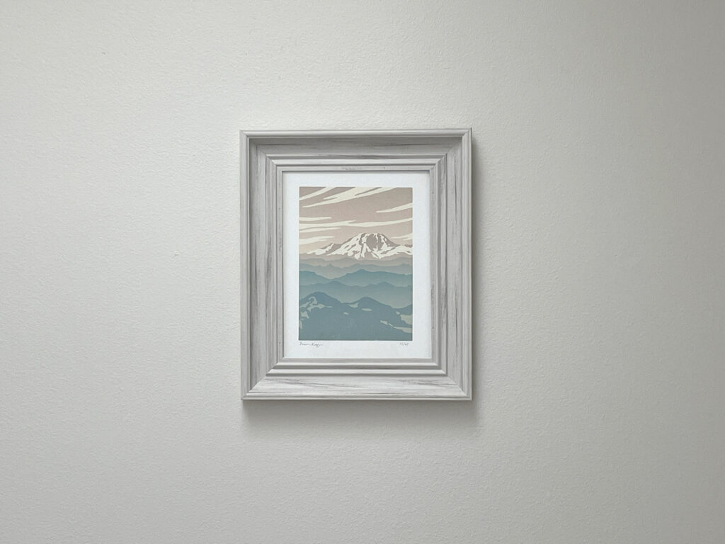 Granite Mountain fits a standard sized 8 x 10" frame