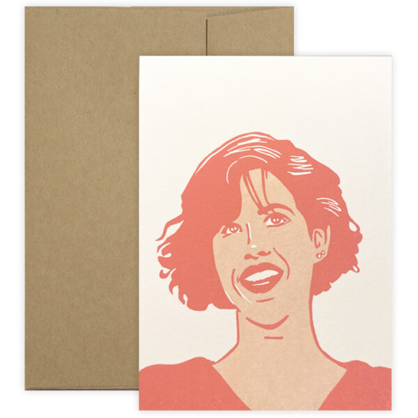 Molly Ringwald letterpress card
